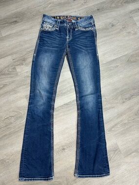 Rock Revival Tali Mid Rise Boot Cut Embellished Women’s Y2K Rhinestones Size 26